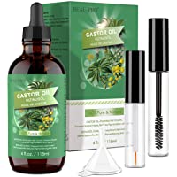 Los mejores  - 118 ML Aceite de Ricino 100% Orgánico y Prensado en Fríro No OGM para el Crecimiento de Cabello Pelo Pestañas- Cejas…